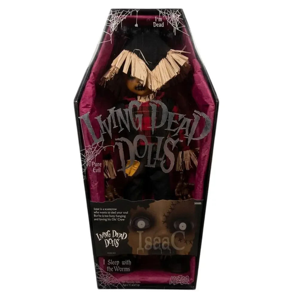 Rare Mezco Living Dead Dolls Isaac Scarecrow Doll Series 20 Coffin Box Horror